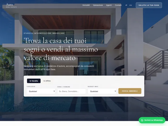 Anteprima del sito Agenzia immobiliare — Immobiliare