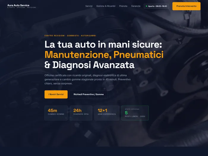 Anteprima del sito Officina & gommista — Automotive & revisioni