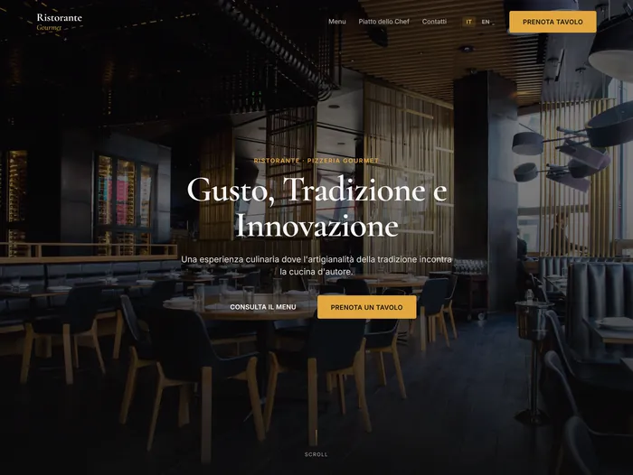 Anteprima del sito Ristorante gourmet — Ristorazione